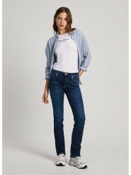 Pepe Jeans Dżinsy - Slim fit - w kolorze granatowym rozmiar: W30/L32. Niebieskie jeansy Pepe Jeans, l, z aplikacjami. Za 149.31 zł.
