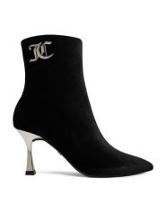 Juicy Couture Botki EO-R24SS94660 Czarny. Czarne botki Juicy Couture, bez wzorów, z materiału, bez obcasa, na szpilce, bez zapięcia. Za 359.99 zł.