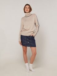 Rodier Golf w kolorze granatowo-beżowym rozmiar: S. Brązowe golfy Rodier, s, bez wzorów, bez ramiączek. Za 204.48 zł.