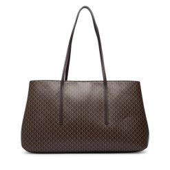 Torebka Calvin Klein. Brązowe torebki klasyczne Calvin Klein, bez wzorów, bez dodatków. Za 649.99 zł.