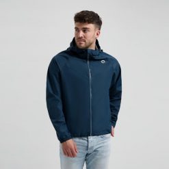 Kurtka przeciwdeszczowa Rogelli Commuter Core. Niebieskie kurtki sportowe Rogelli, m, bez wzorów, bez kaptura, rowerowe. Za 245.00 zł.