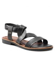 Lasocki Sandały WI16-DOROTHY-03 Czarny. Czarne sandały Lasocki, bez wzorów, ze skóry, bez obcasa, na płaskiej podeszwie, bez zapięcia. Za 69.99 zł.