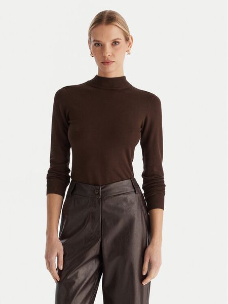 ACCESS FASHION Golf 54-8074 Brązowy Slim Fit. Brązowe golfy ACCESS FASHION, l, bez wzorów, z wiskozy, bez ramiączek. Za 229.99 zł.