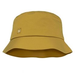 Kapelusz BUFF RAIN BUCKET HAT SOLID GINGKO. Brązowe kapelusze Buff, bez wzorów. Za 219.90 zł.