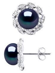 ATELIERS SAINT GERMAIN Srebrne kolczyki-wkrętki z cyrkoniami i perłami rozmiar: onesize. Szare kolczyki ATELIERS SAINT GERMAIN, z cyrkonią, srebrne. Za 260.99 zł.