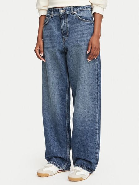 HUGO Jeansy Leni 50564951 Granatowy Relaxed Fit. Niebieskie jeansy Hugo, bez wzorów. Za 399.99 zł.