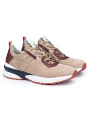 LLOYD Skórzane sneakersy w kolorze beżowo-bordowym rozmiar: 38. Brązowe trampki LLOYD, bez wzorów, ze skóry, bez zapięcia. Za 373.35 zł.