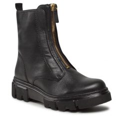 Botki Gabor. Czarne botki Gabor, bez wzorów, bez obcasa, na płaskiej podeszwie, bez zapięcia. Za 388.99 zł.