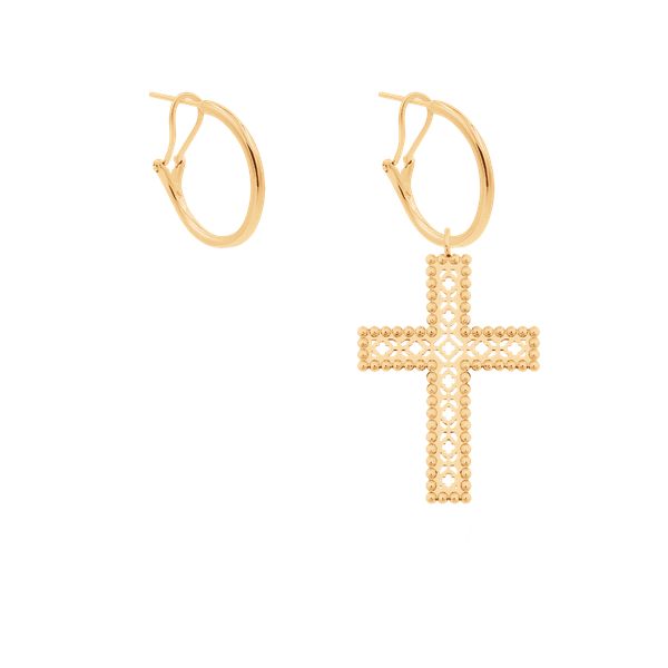 Kolczyki z krzyżem Barok 4,5 cm pozłacane. Kolczyki Lilou, pozłacane. Za 228.00 zł.