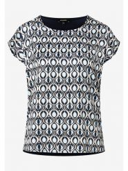 More & More Koszulka w kolorze granatowo-biało-błękitnym rozmiar: 38. Białe bluzki More & More, bez wzorów, bez kołnierzyka, bez ramiączek. Za 69.75 zł.