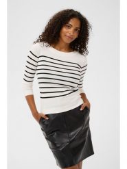 Kaffe Sweter w kolorze kremowym rozmiar: S. Brązowe swetry Kaffe, s, bez wzorów, bez ramiączek. Za 104.99 zł.