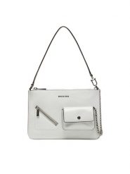 MICHAEL Michael Kors Torebka Jet Set 32S6SJ6F6L Biały. Białe kopertówki MICHAEL Michael Kors, bez wzorów, ze skóry, bez dodatków. Za 739.99 zł.