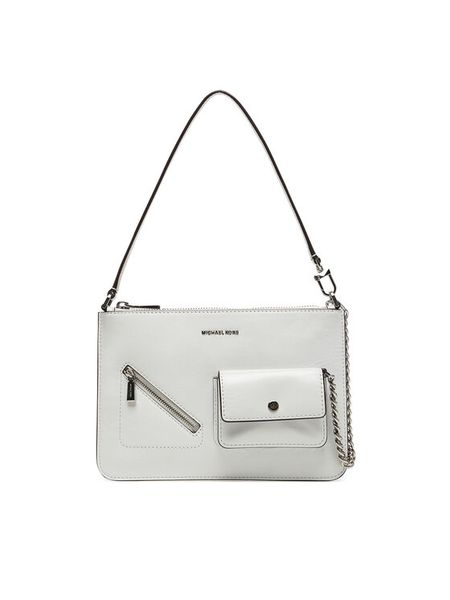 MICHAEL Michael Kors Torebka Jet Set 32S6SJ6F6L Biały. Białe kopertówki MICHAEL Michael Kors, bez wzorów, ze skóry, bez dodatków. Za 479.99 zł.