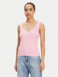 Vero Moda Top Willow 10326450 Różowy Slim Fit. Czerwone topy Vero Moda, m, bez wzorów, z wiskozy, bez kołnierzyka, bez ramiączek. Za 69.99 zł.