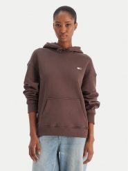 Tommy Jeans Bluza Badge DW0DW19414 Brązowy Boxy Fit. Brązowe bluzy Tommy Jeans, s, bez wzorów, z bawełny, bez kaptura. Za 409.99 zł.