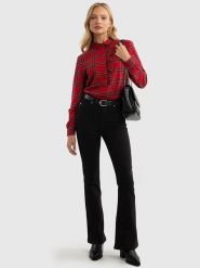 BIG STAR Koszula w kolorze czerwonym rozmiar: XS. Czerwone koszule Big Star, xs, z aplikacjami, retro, bez kołnierzyka, bez ramiączek. Za 132.99 zł.