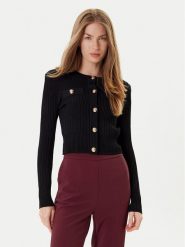 Guess Kardigan 5YGR32 5881Z Czarny Regular Fit. Czarne kardigany Guess, xxl, z aplikacjami, z wiskozy. Za 689.99 zł.