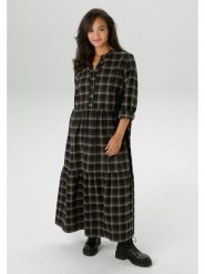 Aniston Sukienka w kolorze czarno-szarym rozmiar: 54. Czarne sukienki Aniston, bez wzorów, bez kołnierzyka, bez ramiączek, maxi. Za 95.99 zł.