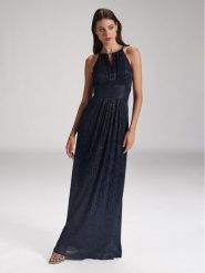 Swing Sukienka wieczorowa 5AE07200 Granatowy Regular Fit. Niebieskie sukienki Swing, bez wzorów, z syntetyku, wizytowe, bez kołnierzyka, bez ramiączek. Za 939.99 zł.