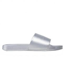 Klapki damskie Champion Queens Slide. Szare klapki Champion, bez wzorów, z materiału, bez obcasa. Za 129.00 zł.