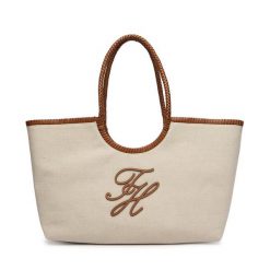 Torebka Tommy Hilfiger. Brązowe shopper TOMMY HILFIGER, bez wzorów, bez dodatków. Za 849.99 zł.