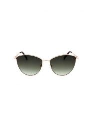 Longchamp Damskie okulary przeciwsłoneczne w kolorze złoto-zielonym rozmiar: 58. Zielone okulary przeciwsłoneczne Longchamp, bez wzorów, z tworzywa sztucznego. Za 259.95 zł.