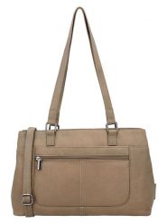 Beagles Skórzana torebka "Benidorm" w kolorze szarobrązowym - 33 x 21 x 11 cm rozmiar: onesize. Brązowe torby na ramię Beagles, bez wzorów, z materiału, na ramię, bez dodatków. Za 195.99 zł.