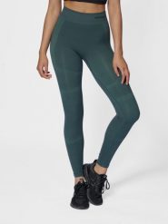 Legginsy damskie Hummel hmlMT. Zielone legginsy Hummel, s, bez wzorów, z materiału. Za 212.50 zł.