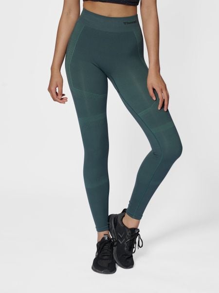 Legginsy damskie Hummel hmlMT. Zielone legginsy Hummel, s, bez wzorów, z materiału. Za 184.00 zł.