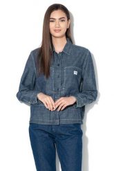 LEE DAMSKA KOSZULA JENSOWA WORKWEAR OVERSHIRT WORKWEAR BLUE L48QXGKR 112111092. Niebieskie koszule Lee, l, bez wzorów, bez kołnierzyka, bez ramiączek. Za 129.99 zł.