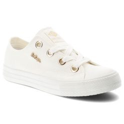 Trampki damskie Lee Cooper, cholewka z materiału tekstylnego wiązanie z przodu na płaskiej podeszwie, białe, LCW-26-02-4068L SVL-653. Białe trampki Lee Cooper, bez wzorów, bez zapięcia. Za 119.00 zł.