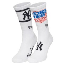 Skarpetki New York Yankees Crew. Białe skarpety New Era, bez wzorów. Za 120.00 zł.