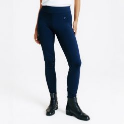 Legginsy jeździeckie damskie 500 full grip. Brązowe legginsy FOUGANZA, s, bez wzorów, z lycry, z podwyższonym stanem, długie. Za 169.99 zł.