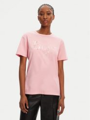 HUGO T-Shirt Damacia_5 50544868 Różowy Regular Fit. Czerwone t-shirty Hugo, xl, bez wzorów, z bawełny, bez kołnierzyka, bez ramiączek. Za 279.00 zł.