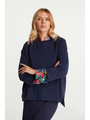 Rich & Royal Bluza w kolorze granatowym rozmiar: L. Niebieskie bluzy Rich & Royal, l, bez wzorów, bez kaptura. Za 176.08 zł.