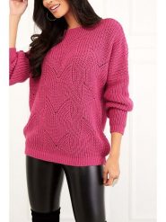 Milan Kiss Sweter w kolorze różowym rozmiar: L. Różowe swetry Milan Kiss, l, bez wzorów, ze splotem, bez ramiączek. Za 113.99 zł.