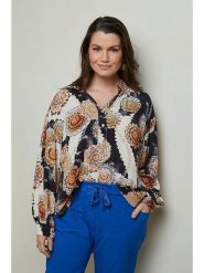 Curvy Lady Bluzka w kolorze kremowo-czarnym rozmiar: 48/50. Brązowe bluzki Curvy Lady, bez wzorów, z wiskozy, klasyczne, bez kołnierzyka, bez ramiączek. Za 100.99 zł.