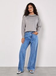 Apricot Sweter w kolorze szarym rozmiar: XS. Szare swetry Apricot, xs, bez wzorów, bez ramiączek. Za 79.40 zł.