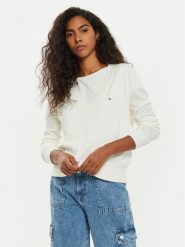 Tommy Jeans Sweter Tjw Essential DW0DW18670 Écru Regular Fit. Swetry Tommy Jeans, xxs, bez wzorów, z bawełny, bez ramiączek. Za 229.99 zł.
