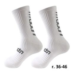 Skarpetki rowerowe unisex madani Flamingo. Białe skarpety MADANI, bez wzorów. Za 9.99 zł.