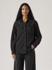 Levi's Koszula dżinsowa w kolorze czarnym rozmiar: M. Czarne koszule Levi's®, m, bez wzorów, z bawełny, bez kołnierzyka, bez ramiączek. Za 164.95 zł.