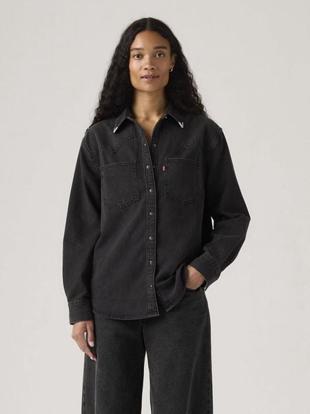 Levi's Koszula dżinsowa w kolorze czarnym rozmiar: S. Czarne koszule Levi's®, s, bez wzorów, z bawełny, bez kołnierzyka, bez ramiączek. Za 204.95 zł.