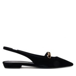 Baleriny Emporio Armani. Czarne baleriny Emporio Armani, bez wzorów, bez obcasa. Za 1,015.99 zł.