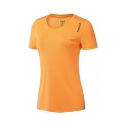 Koszulka treningowa damska Reebok Ess Running. Brązowe bluzki Reebok, xs, bez wzorów, sportowe, bez kołnierzyka, bez ramiączek. Za 131.00 zł.