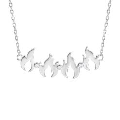 Naszyjnik Płomień Miłości z cyrkoniami, posrebrzany. Naszyjniki Lilou, z cyrkonią, posrebrzane. Za 289.00 zł.