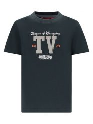 Tygo & Vito Koszulka "Jaimy" w kolorze ciemnozielonym rozmiar: 110/116. Zielone topy Tygo & Vito, s, bez wzorów, z bawełny, bez kołnierzyka, bez ramiączek. Za 29.05 zł.