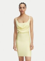 Guess Sukienka koktajlowa W6GK83 Z0686 Żółty Slim Fit. Żółte sukienki Guess, m, z aplikacjami, z wiskozy, wizytowe, bez kołnierzyka, bez ramiączek. Za 614.99 zł.