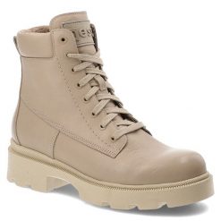 Beżowe Botki Nessi Modne Obuwie Damskie Ze Skóry Naturalnej. Brązowe botki Nessi, bez wzorów, ze skóry, bez obcasa, na obcasie, bez zapięcia. Za 469.00 zł.