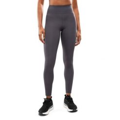 Damskie długie legginsy do biegania Fitness Siroko Lume Dark Gray. Szare legginsy SIROKO, bez wzorów, z tkaniny, z podwyższonym stanem, długie. Za 169.00 zł.