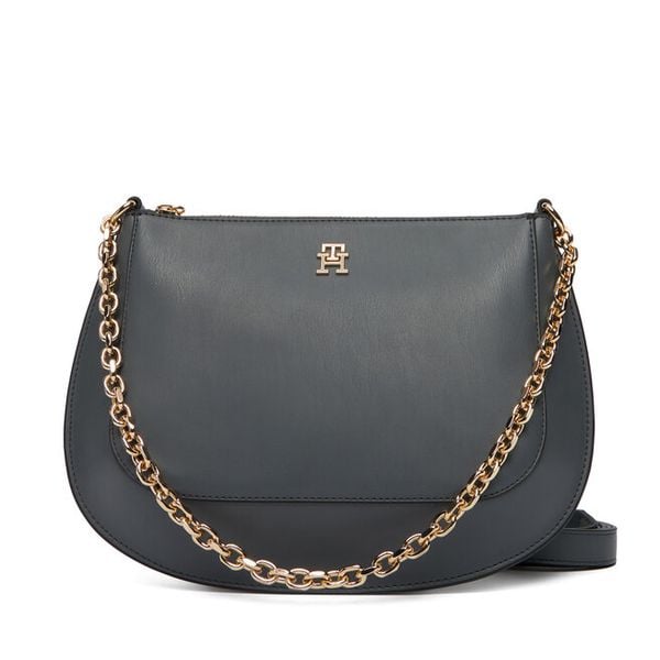 Torebka Tommy Hilfiger. Szare torebki klasyczne TOMMY HILFIGER, bez wzorów, bez dodatków. Za 373.99 zł.